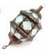 White and Copper Moroccan Craftsmanship Ceiling Lamp - Sable Series - Nahr Model