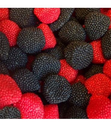 Blackberries and Raspberries - Halal Candies - Gluten Free and 0% Fat - Fini - 90 gr