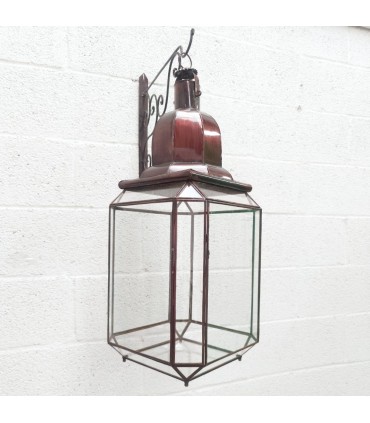 Moroccan Lantern Lamp Andalusian Style - Transparent Glass - Fez Crafts - Fezi El-Abiad Model