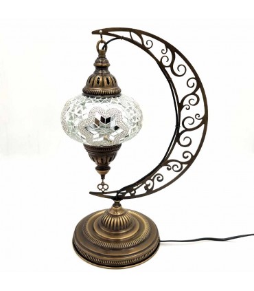 Candeeiro de Mesa Turco Lua e Estrela - Decoração Andaluza - nº 3 - Modelo Hilal