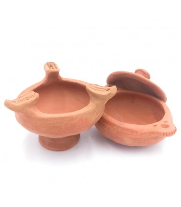 Charcoal Burner + Mini Clay Pot Oued Laou Moroccan Crafts - Amsa Series
