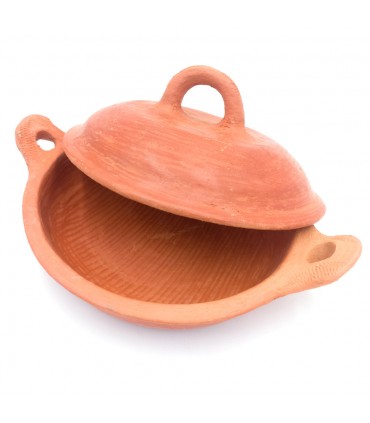 Tajin Ovale avec Couvercle en Argile Oued Laou Artisanat Marocain Cuisine Maison Saine