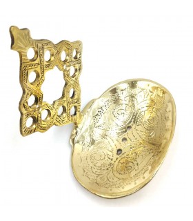 Porte-savon mural en laiton artisanal marocain fait à la main modèle Marrakech