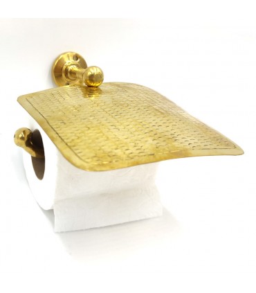 Toilet Paper Roll Holder Brass Handicraft Morocco Andalusian Style Bathroom