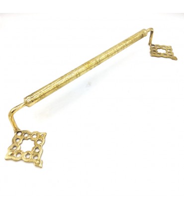 Handtuchhalter aus goldenem Messing, marokkanisches Kunsthandwerk, andalusische Dekoration, Marrakesch-Modell