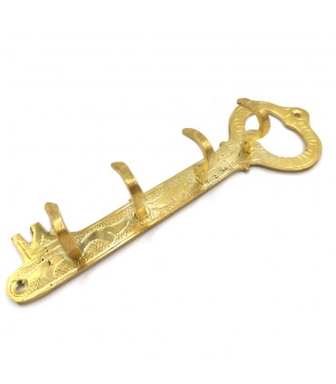 Colgador Llaves Latón Dorado Forjado Artesanía Marroquí Estilo llave Antigua - Modelo Marrakech