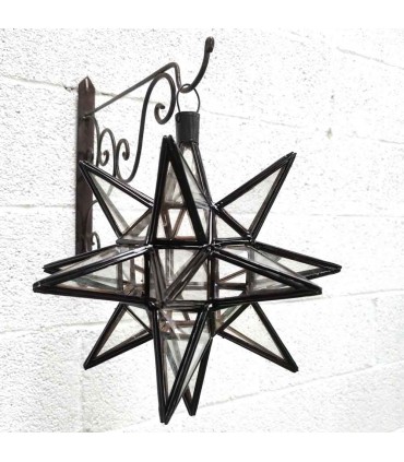 Hanging Ceiling Lamp Andalusian Star - Transparent Color - Moroccan Crafts - Al-Nujum Star Model