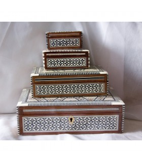 Intarsia blanc rectangulaire de bijoutier Egypte - 6 tailles