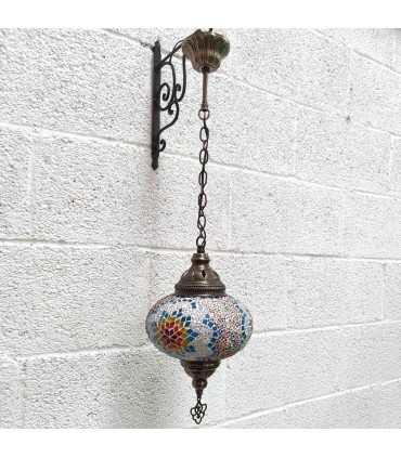 Lampara Interior Turca Cristal Metal Techo Mosaico Colgante Decoración Otomana Modelo Yildiz