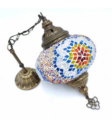Luminária interior turca Vidro Metal Teto Mosaico Pingente Otomano Decoração Modelo Yildiz