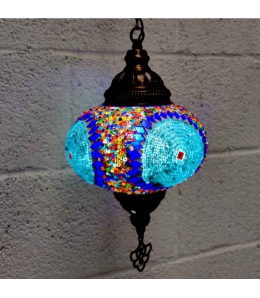 Luminária interior turca vidro metal teto mosaico pingente otomano decoração modelo Daire