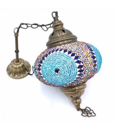 Turkish Interior Lamp Glass Metal Ceiling Mosaic Pendant Ottoman Decoration Daire Model