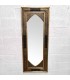 Miroir Doré Marocain 150x60cm Artisanat Bois Sculpté et Métal Embossé Modèle Ainun