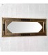 Miroir Doré Marocain 150x60cm Artisanat Bois Sculpté et Métal Embossé Modèle Ainun