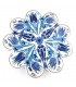 Trivet de cerâmica turca azul branco sortido modelo ASHAR 2
