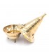 Bruciaincenso Incensiere Cono Resine con Carbone Bronzo Indian Crafts Modello Babel 2