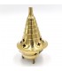 Incensario Quemador incienso cono resinas con carbon Bronce Artesanía India Modelo Babel 2