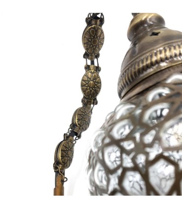 Lampara Techo Turca Cristal y Metal Interior Artesanía Premium Turquía Modelo Serie Ottoman 3
