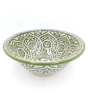Lavandino in ceramica smaltata marocchina - Modello Zaituna dipinto a mano