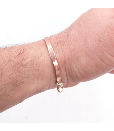 Bracelet Jonc Cuivre et Laiton Artisanat Marocain Guérison Préventive de l'Arthrite Modèle 1