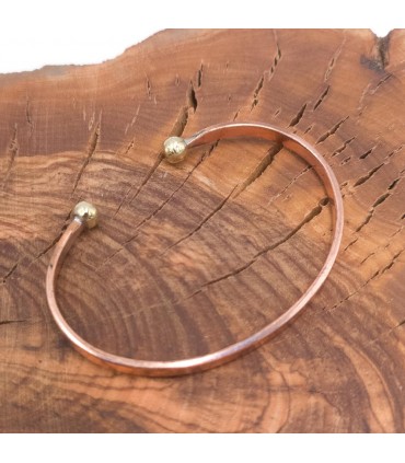 Pulsera Brazalete de Cobre y latón Artesanía Marroquí Curativo Preventivo Artritis Modelo 1