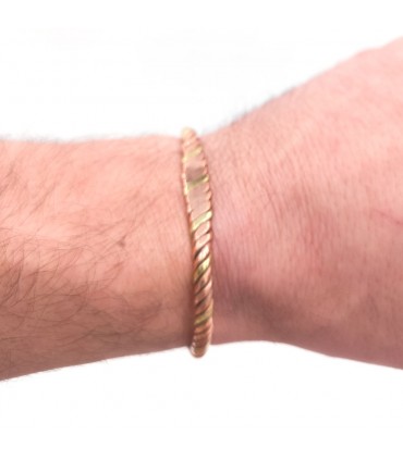 Pulsera Brazalete de Cobre y latón Artesanía Marroquí Curativo Preventivo Artritis Modelo 6