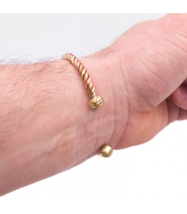 Pulsera Brazalete de Cobre y latón Artesanía Marroquí Curativo Preventivo Artritis Modelo 6