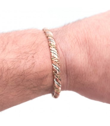 Bracelete Cobre e Latão Artesanato Marroquino Cura Preventiva Artrite Modelo 7