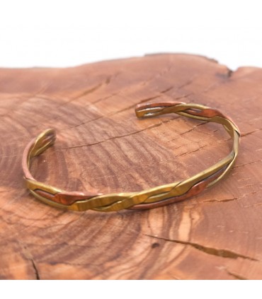 Bracelete Cobre e Latão Artesanato Marroquino Cura Preventiva Artrite Modelo 13