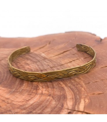 Bracelet Jonc Cuivre et Laiton Artisanat Marocain Guérison Préventive Arthrite Modèle 15