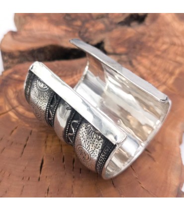 Pulseira de metal artesanato indiano estilo mandala sol tibetano