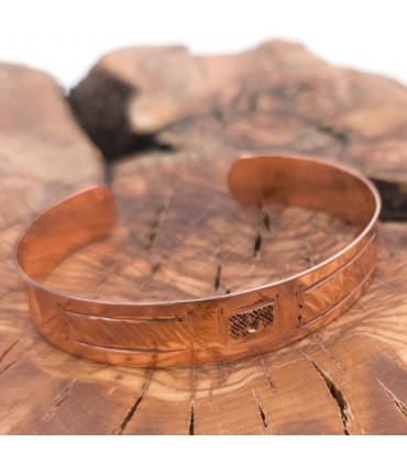 Bracelet Jonc Cuivre et Laiton Guérison Préventive de l'Arthrite Modèle 22