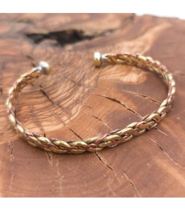 Bracciale rigido in rame e ottone Guarigione Preventiva Artrite Modello 24