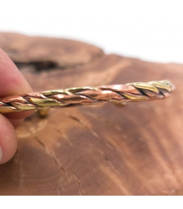 Bracelet Jonc Cuivre et Laiton Guérison Préventive de l'Arthrite Modèle 28