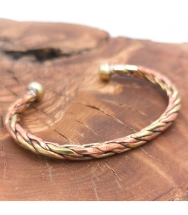 Pulsera Brazalete de Cobre y latón Curativo Preventivo Artritis Modelo 28