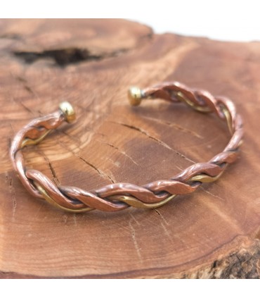 Pulsera Brazalete de Cobre y latón Curativo Preventivo Artritis Modelo 29