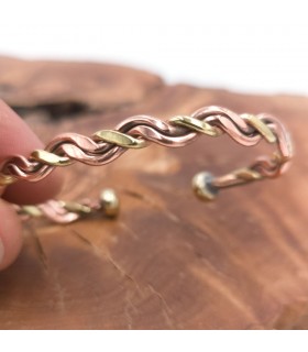 Bracelete de Cobre e Latão para Cura Preventiva Artrite Modelo 36