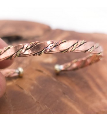 Bracelete de Cobre e Latão para Cura Preventiva Artrite Modelo 37