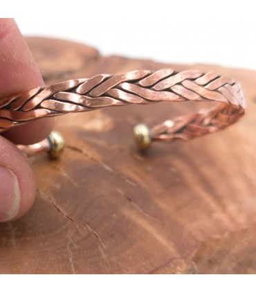 Pulsera Brazalete Unisex de Cobre y latón Curativo Preventivo Artritis Modelo 38