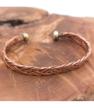 Pulsera Brazalete Unisex de Cobre y latón Curativo Preventivo Artritis Modelo 38