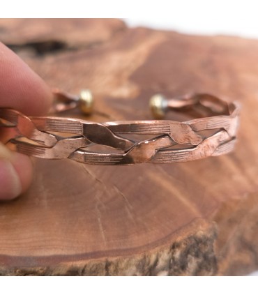 Unisex Copper and Brass Bangle Bracelet Healing Preventive Arthritis Model 40