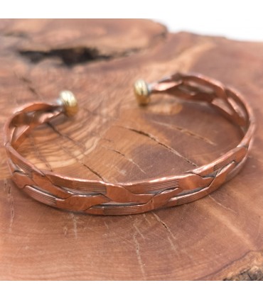 Pulsera Brazalete Unisex de Cobre y latón Curativo Preventivo Artritis Modelo 40