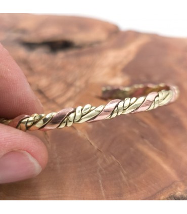 Pulsera Brazalete Unisex de Cobre y latón Curativo Preventivo Artritis Modelo 46