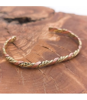 Pulseira unissex de cobre e latão para tratamento preventivo de artrite modelo 46