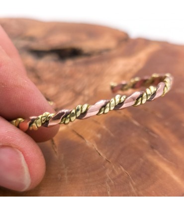 Pulsera Brazalete Unisex de Cobre y latón Curativo Preventivo Artritis Modelo 55