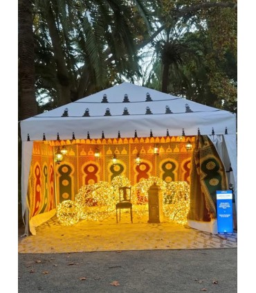 Jaima Arabe Tent 4.5 x 3 m - PVC Structure - Arab Decorations Parties