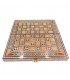 Pieghevoli scacchi gioco + chip di legno (intarsio di Siria)