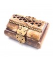 Bone Pillbox Box Indian Crafts mit Samt Adhamu 3 Model