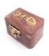 Pilulier en Bois Artisanat Indien avec Velours Khashabun Modèle 2