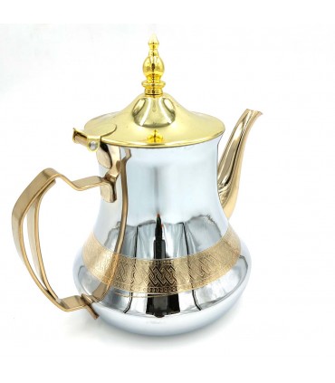 Stainless Steel Induction Teapot Arabic Style Gold and Silver Hevicho Model
